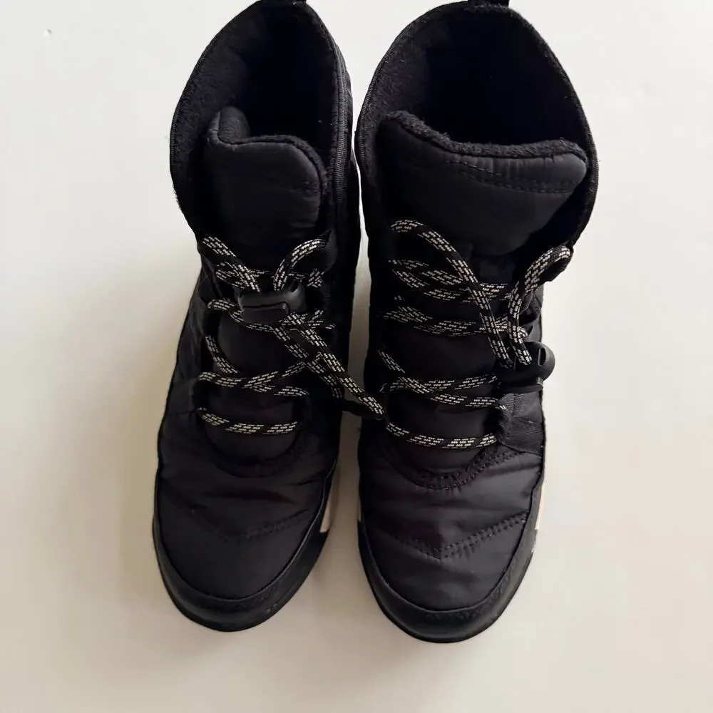 SOREL Whitney II Short Lace Snow Boots - Girls Black Size 3